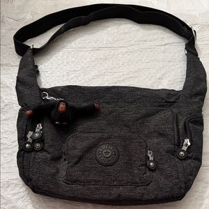 Kipling Black Crossbody Bag with Keychain